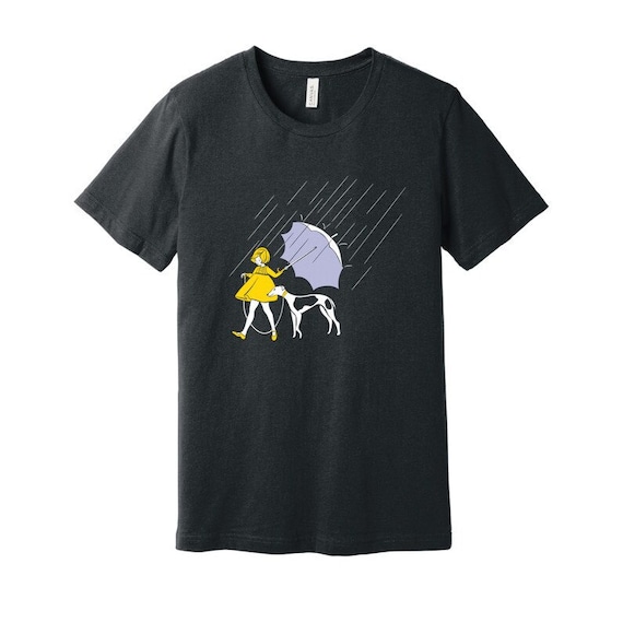 The Salty Umbrella Greyhound Graues Unisex T-Shirt (Shirts für