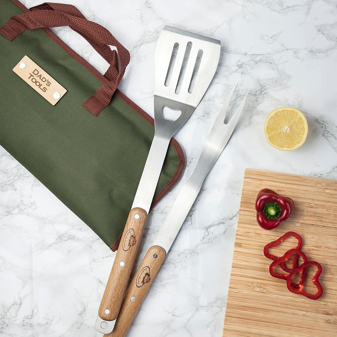 Personalised BBQ Tools Gift Set Custom Engraved Etsy