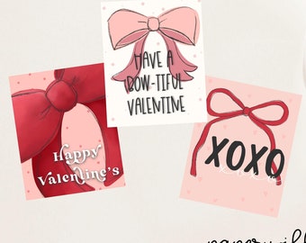 Bow-ti-ful Valentine Cards-DIY Printable-Holiday Card-INSTANT DOWNLOAD-Holidays-Valentine