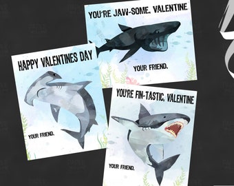 Fin-Tastic Valentine-Valentine Cards-DIY Printable-Holiday Card-INSTANT DOWNLOAD-Holidays-Valentine