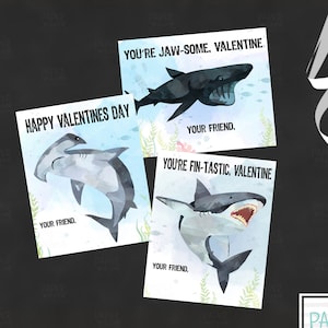 Fin-Tastic Valentine-Valentine Cards-DIY Printable-Holiday Card-INSTANT DOWNLOAD-Holidays-Valentine