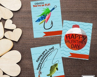 You're so Fly-Fishing-Valentine Cards-DIY Printable-Holiday Card-INSTANT DOWNLOAD-Holidays-Valentine