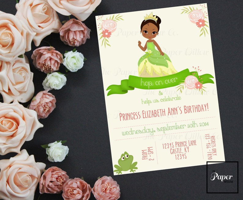 the-princess-and-the-frog-birthday-printable-invitation-etsy
