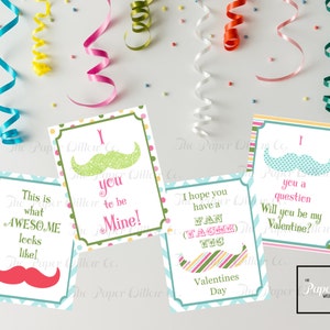 Bigode Valentine-DIY Printable-Holiday Card-INSTANT DOWNLOAD-Holidays-Valentine-Bigode