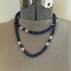 vintage lapis lazuli necklace