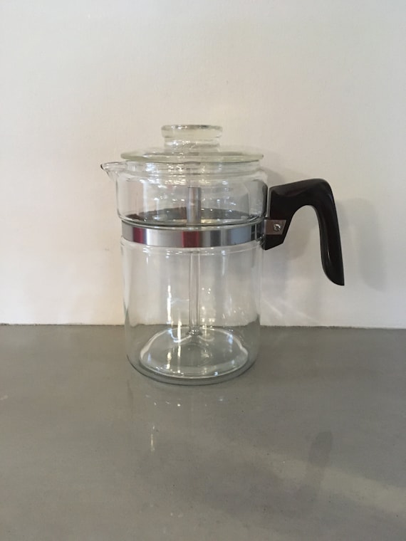 Vintage Pyrex 6 Cup Glass Coffee Pot