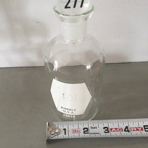 Laboratory Glass Bottles Ground Glass Stoppers Chemistry Lab - Etsy