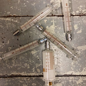 vintage glass syringes