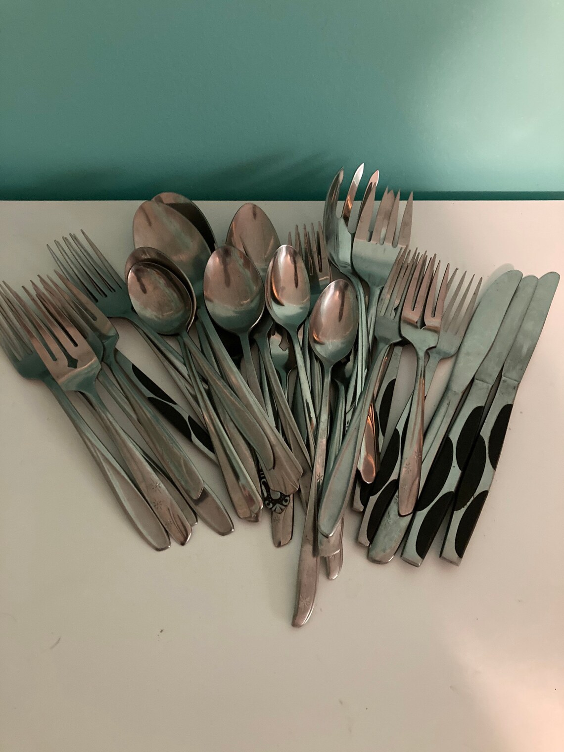 Mid century modern silverware mismatched set Etsy