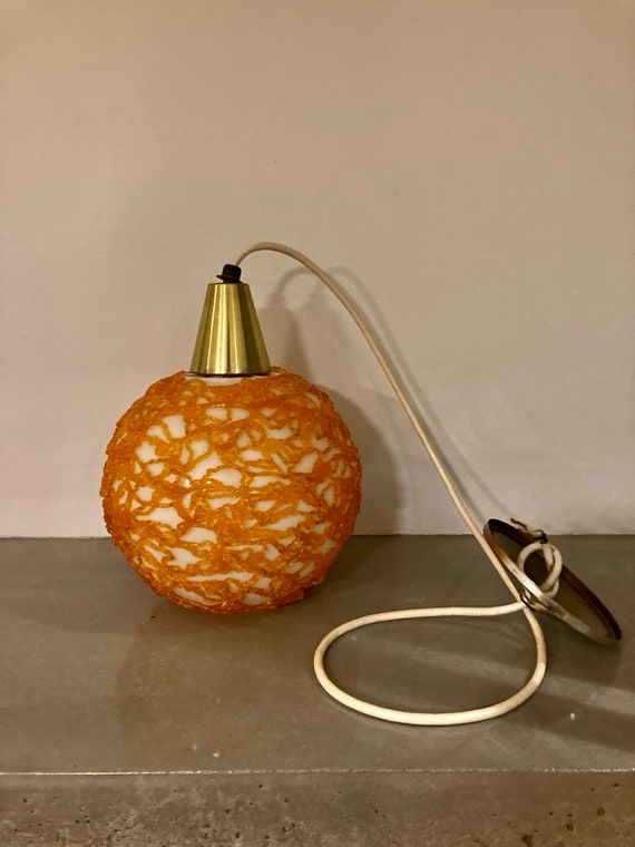 Vintage Orange Lucite Spaghetti Swag Ceiling Light - Etsy