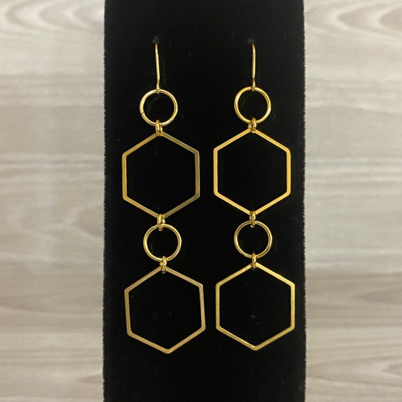 Stainless Steel open circle drop earrings. Steel Stainless Steel open circle drop earrings. Steel