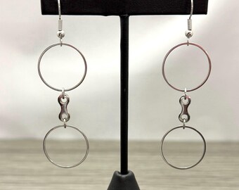 Circle Geometric Stainless Steel Drop Dangle Earrings