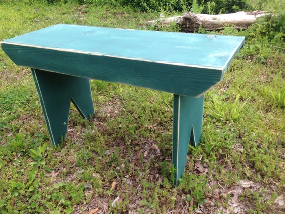 Garden Bench Rustic Wooden Bench Primitive Style Distressed Etsy