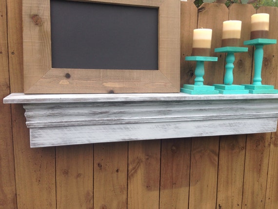 Distressed White Mantel Fireplace Mantel Mantle Shelf Etsy