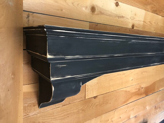 Fireplace Mantel With Corbels Floating Mantle Shelf Etsy