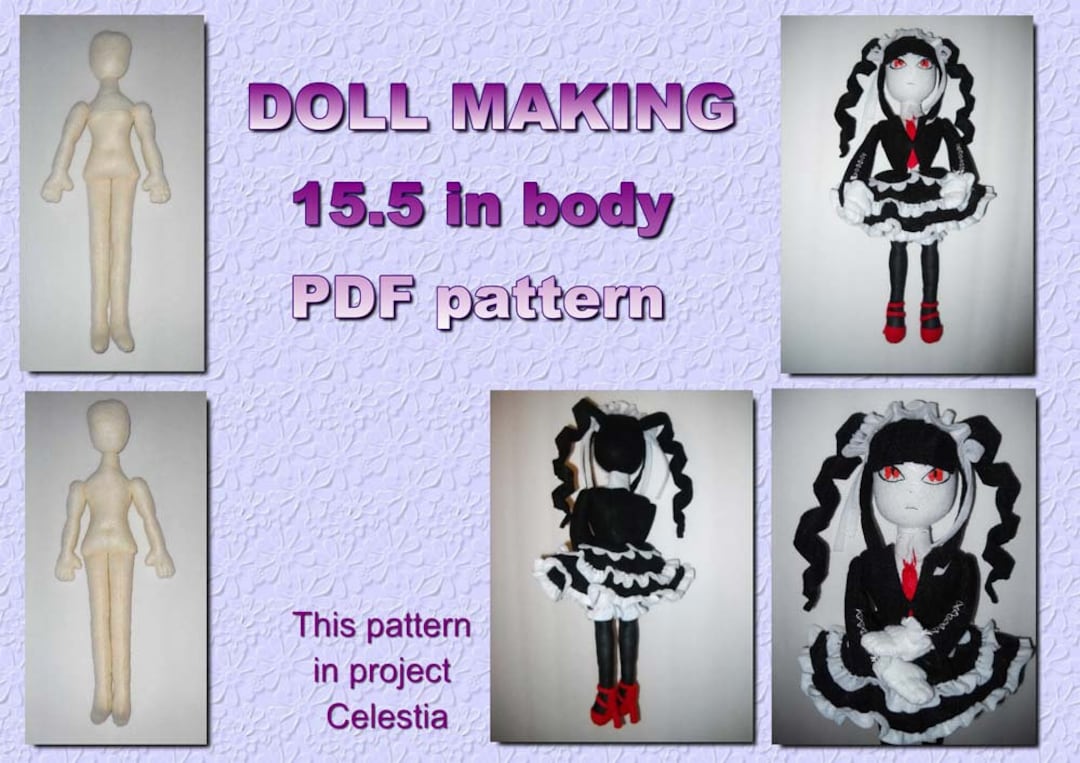DIY, Soft, Fabric Doll Body Pattern 28 Photo Tutorial in PDF Format, 15