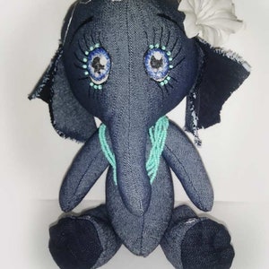 DIY 11 inches plush, sewing pattern for cute elephant making.