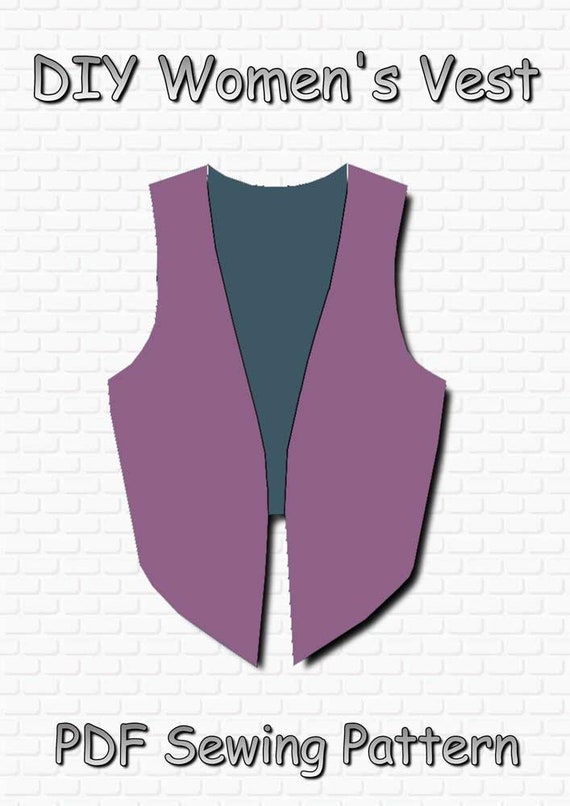 DIY M Women's Vest. PDF Pattern Made in Full Size for Print on A4