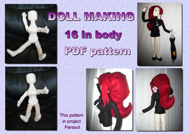 DIY doll making sewing pattern