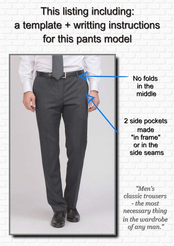 Men's classic pants pattern