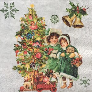 Decoupage Papierservietten - Weihnachten - 4er Set - Ephemera für Hobby Scrapbooking, Kartenherstellung, Collage, Decoupage, veränderte Kunst und Kunsthandwerk