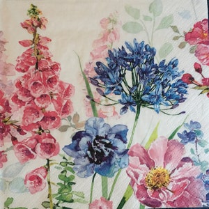 Serviettes en papier de découpage - ensemble de 4 formats de déjeuner - Éphémère, Fabrication de cartes, Collage, Découpage, Art et artisanat altérés