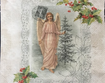 Servilletas de papel - Efímeras para decoupage, fabricación de tarjetas, collage y manualidades - juego de 4