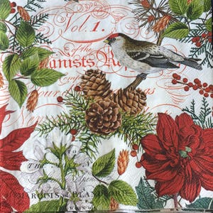 Papierservietten - 4er-Set - MICHEL DESIGN WORKS - Ephemera für Decoupage, Scrapbooking, Kartengestaltung, Collage