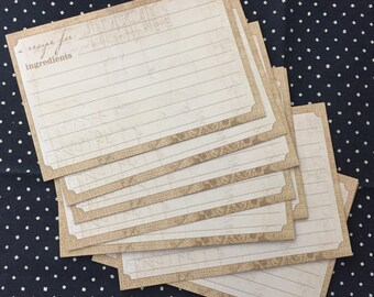 New blank recipe card  - set of 15