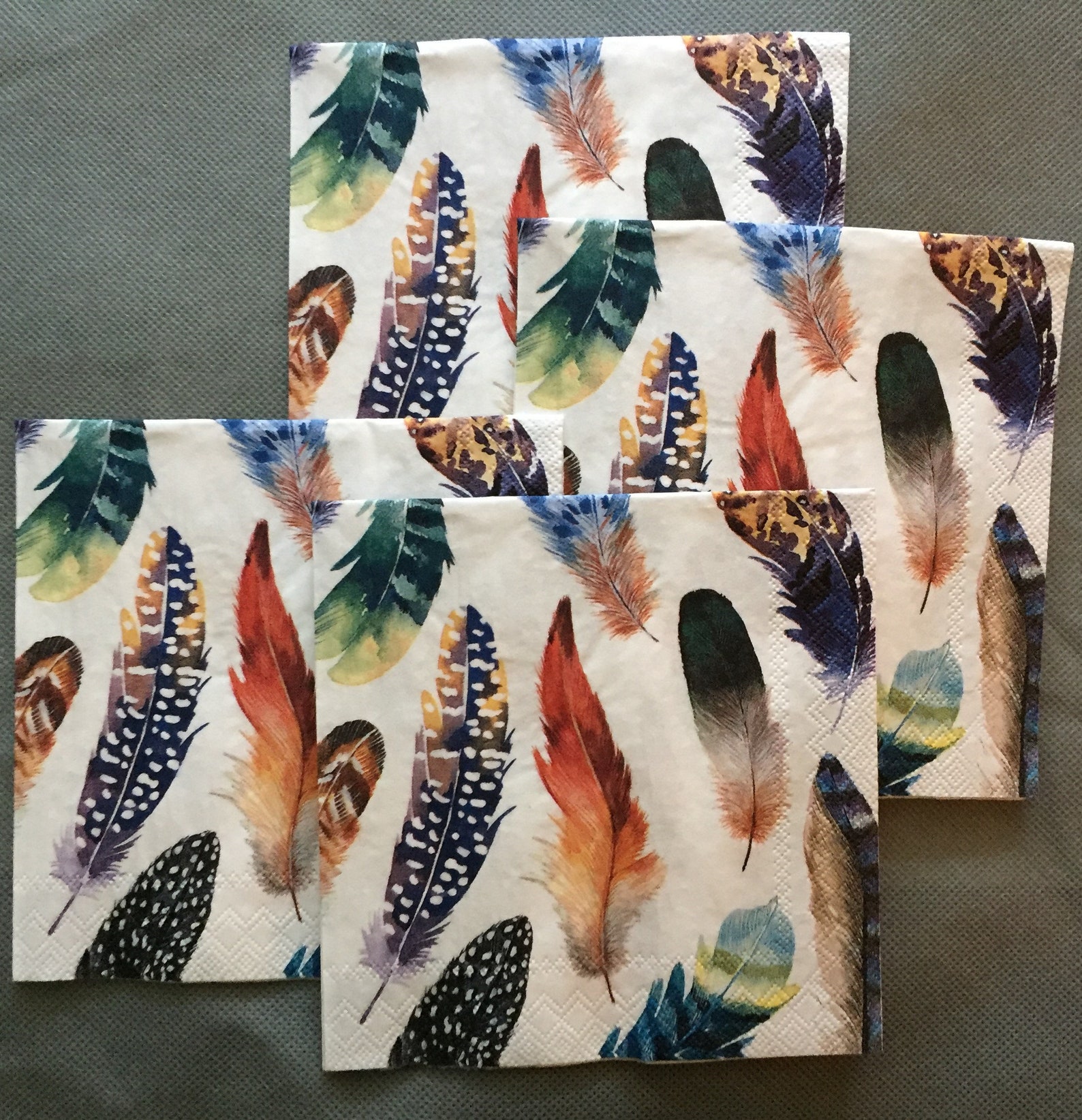 Assorted Paper Napkins set of 4 Ephemera for Decoupage Etsy