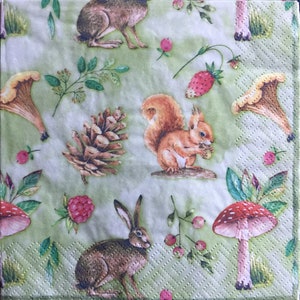 Paper Napkins - set of 4 - Ephemera for Decoupage, Card making, Collage,  Altered Art and Crafts