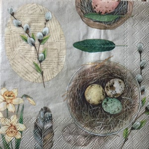 Serviettes en papier - lot de 4 - éphémères pour le scrapbooking amateur, la fabrication de cartes, le collage, le découpage, les travaux d'art et d'artisanat modifiés