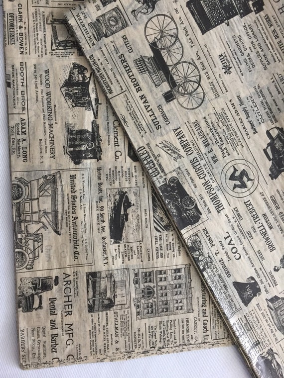 Tissue Paper - Pattern Tissue Paper 10 sheets 20" X 30"-News print