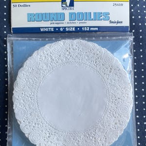 Set of vintage 50  White Lace Paper Doilies Ephemera - Scrapbooking, Card making, Collage, Altered Art and Crafts