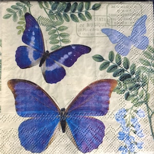 Tovaglioli per decoupage - set da 4 - Tovaglioli di carta da cocktail per decoupage - Ephemera