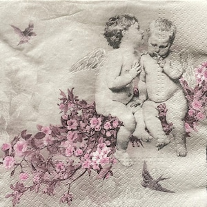 Servilletas de papel para decoupage (4 unidades) - Efímeras, scrapbooking, fabricación de tarjetas, collage, arte alterado y manualidades