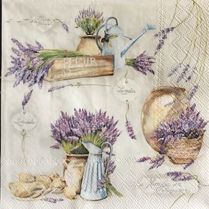 Decoupage Servietten - 4er- Set - Lunch Größe Papierservietten für Decoupage - Ephemera