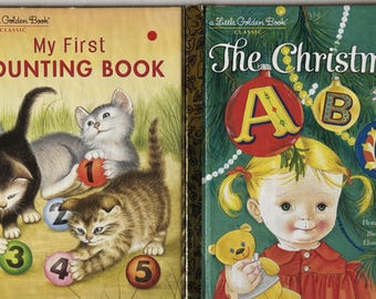 Golden Books - "My First Counting Book" and "The Christmas ABC"