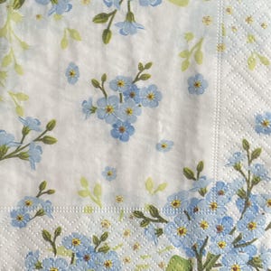 Serviettes en papier - Éphémères pour découpage, scrapbooking, fabrication de cartes et travaux manuels - lot de 4