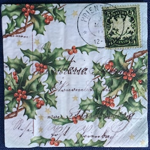 Servilletas de papel Decoupage - Navidad - Papá Noel - conjunto de 4 - Efímera para Scrapbooking, Fabricación de tarjetas, Collage, Decoupage, Arte alterado y Artesanías