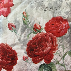 Decoupage Papierservietten - 4er-Set - Ephemera , Kartenherstellung, Collage, Decoupage, geänderte Kunst und Kunsthandwerk