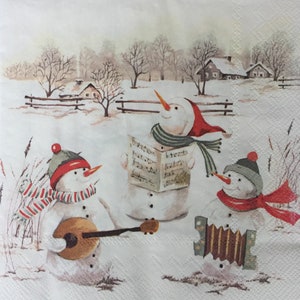 Tovaglioli di carta per decoupage - Natale - set di 4 - Ephemera per Scrapbooking, creazione di cartoline, collage, decoupage, arte alterata e artigianato