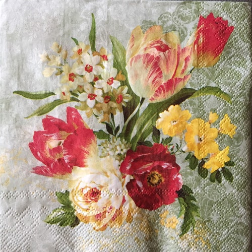 Decoupage Napkins Set of 4 Lunch Paper Napkins for Etsy