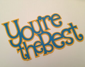 Choice of One Layer or Two Once Upon a Time TitleSign for ScrapbookingDecoration in Choice of Size and Colours