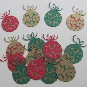 Christmas Ball Diecuts | Scrapbooking Christmas Balls | Christmas Cardmaking Diecuts | Holiday Decorations | Christmas Cardstock Accents