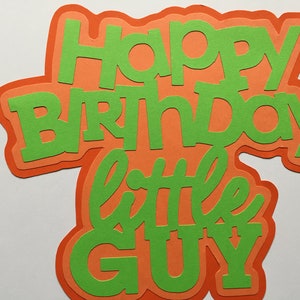 Alles Gute zum Geburtstag little Guy Titel/Zeichen für Party-Wand, Tür oder Tischdekoration, Scrapbooking in der Wahl der Größe und Farben, Jungen