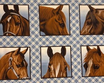 Horses Quilting Panel | Quilting Panel | Cotton Quilting Panel | Wallhanging Quilting Panel | Sewing Quilting Panel |Sewing Panel #75