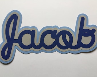 Personalized Name Title/Sign for Party Wall, Door or Table Decoration, Scrapbooking in Choice of Size and Colours