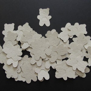 50 Teddy Bear Diecuts, Light Brown Cardstock, Scrapbooking, Cardmaking, Invitations, Decorations, Paper Crafts, Confetti, Babies, Toys, Kids