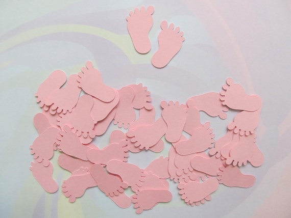 50 Pink Cardstock Feet Cut-outs 25 Pairs, Baby Shower, Invitations,  Confetti, Scrapbooking,cardmaking,decorations,paper Crafts,first Steps 